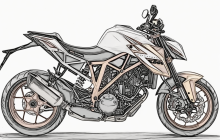 Rempomp achter KTM 1290 Super duke