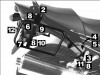 Koffer halter set Suzuki GSX F 650