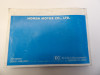 Fahrerhandbuch Honda Overige Honda