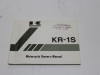 Instructieboekje Kawasaki KR-1S