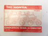 Manuel Honda CMX 250 