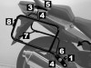 Suitcase bracket set Honda CBF 500