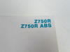 Instructieboekje Kawasaki Z 750