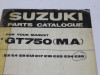 Parts book Suzuki GT 750