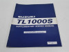 Instruction manual Suzuki TL 1000