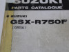Teilebuch Suzuki GSX R 750 Limited Edition 