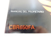 Instructieboekje Honda CBR 650 F