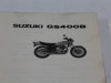 Teilebuch Suzuki GS 400