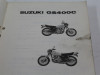 Teilebuch Suzuki GS 400