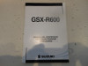 Fahrerhandbuch Suzuki GSX R 600