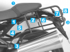 Suitcase bracket set Moto Guzzi Griso
