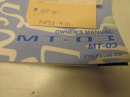 Instructieboekje Yamaha MT 03