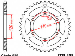 Achtertandwiel Suzuki GSX R 1300 Hayabusa