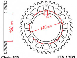 Rear sprocket Suzuki GSX R 600