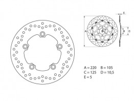 Rear brake disc Yamaha YZF R6