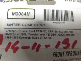 Remblokken achter Suzuki RM 125