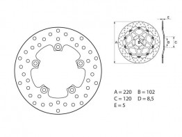 Bremsscheibe hinten Aprilia RSV 1000