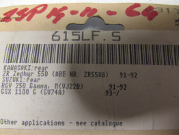 Remblokken achter Kawasaki ZEPHYR 550