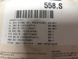 Remblokken voor Honda XL 600