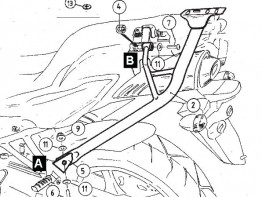 Top-case-trager Yamaha FZ6