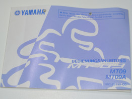 Fahrerhandbuch Yamaha MT 09