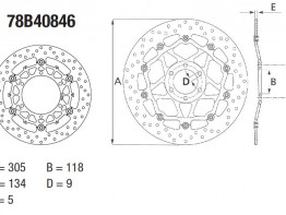 Remschijf voor BMW K 1100 LT