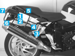 Kofferbeugel set BMW K 1200 R 