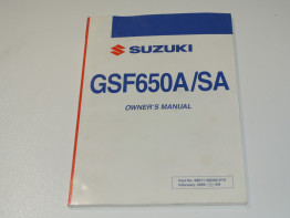 Instructieboekje Suzuki GSF 600 650 Bandit 