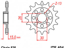 Voortandwiel BMW S 1000 RR