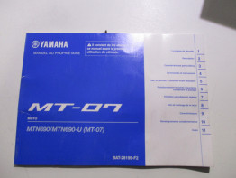 Instructieboekje Yamaha MT 07