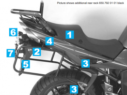 Suitcase bracket set Triumph Sprint ST 1050