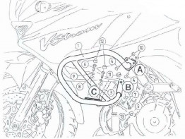 Motorschutzbugel Sturzbugel Suzuki DL 1000 V STROM