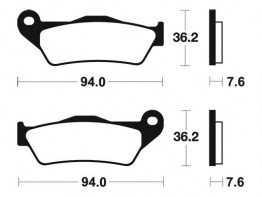 Remblokken achter KTM 990 SM + SMT