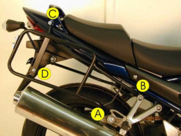 Suitcase bracket set Suzuki GSF 1250 Bandit 