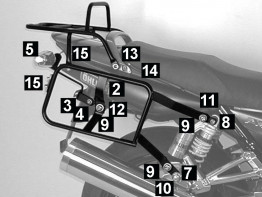 Kofferbeugel set Yamaha XJR 1300