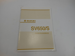 Manuel Suzuki SV 650