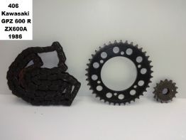 Ketting en tandwielset Kawasaki GPZ 600