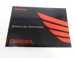 Instructieboekje Honda CBR 650 F