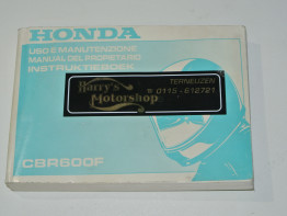 Instructieboekje Honda CBR 600 F