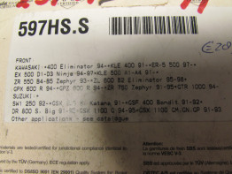 Braking pads front Kawasaki ZL 600