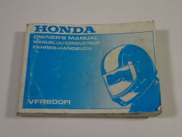 Instructieboekje Honda VFR 800 I