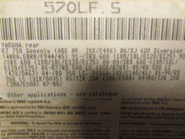 Remblokken achter Yamaha FZ 750