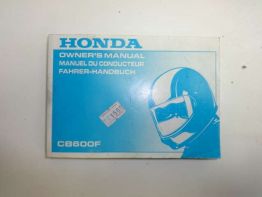 Instructieboekje Honda CB 600 F