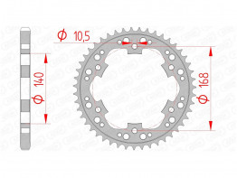 Achtertandwiel BMW F 800 GS
