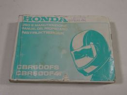 Instructieboekje Honda CBR 600 FS Sport