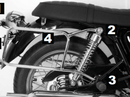 Kofferbeugel set Triumph Bonneville T 100 
