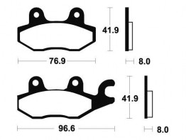 Braking pads rear Triumph Tiger 1050