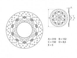Brake disc front Yamaha FZ8