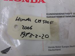 Instructieboekje Honda CBF 500