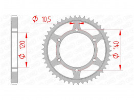 Achtertandwiel Suzuki GSX R 1300 Hayabusa